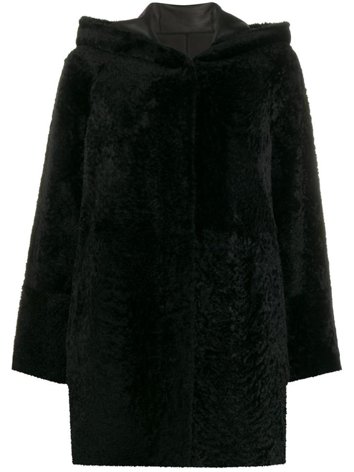 Drome Textured Shearling Jacket - Black