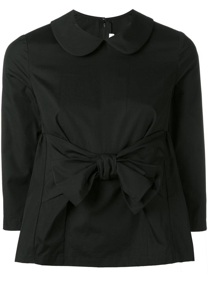 Comme Des Garçons Comme Des Garçons - Peter Pan Collar Blouse - Women - Cotton - M, Black, Cotton