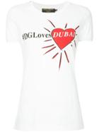 Dolce & Gabbana #dglovesdubai Heart Printed T-shirt - White