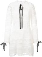 Alexis Laced Detail Dress, Women's, Size: Small, White, Polyester/spandex/elastane