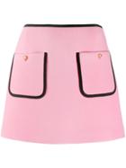 Miu Miu Contrast Piping A-line Skirt - Pink