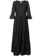 Le Sirenuse Embroidered Maxi Dress - Black