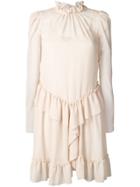 See By Chloé Longsleeved Ruffled Dress - Neutrals