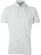 Brunello Cucinelli Fine Striped Polo Shirt, Men's, Size: Xl, Grey, Cotton