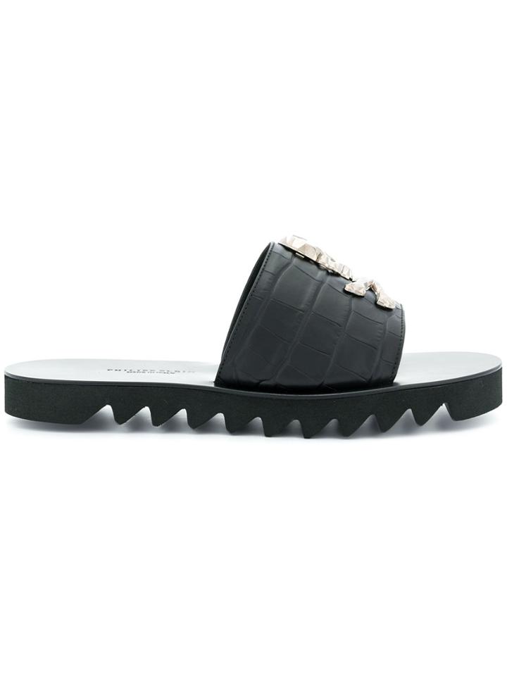 Philipp Plein Jaromir Slides - Black