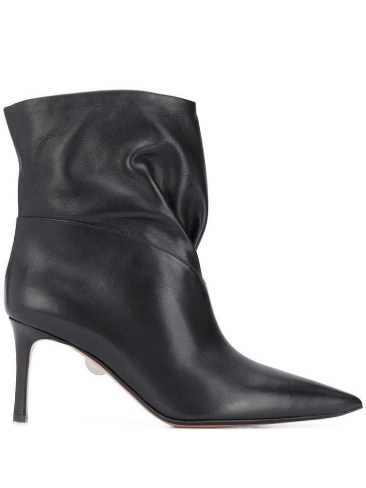 Samuele Failli Gathered Ankle Boots - Black