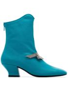 Dorateymur Han 50 Leather Ankle Boots - Blue