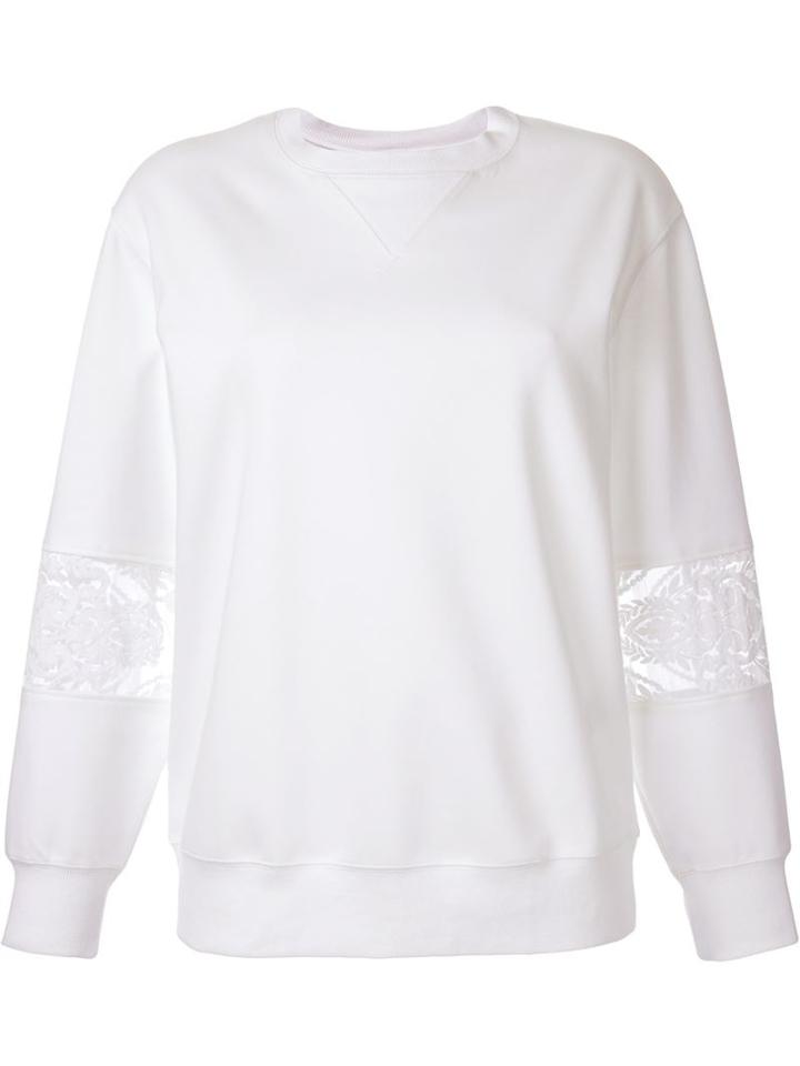 Cityshop Sleeve Lace Panel Detail Sweatshirt