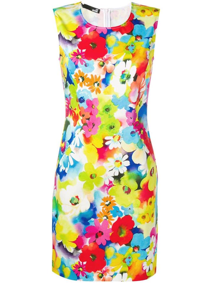 Love Moschino Floral Print Mini Dress - Yellow