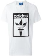 Adidas Originals 'trefoil Fire' T-shirt, Men's, Size: Large, White, Cotton