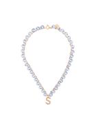 Ca & Lou Embellished S Necklace - Blue