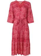 Xirena Floral Print Midi Dress - Red