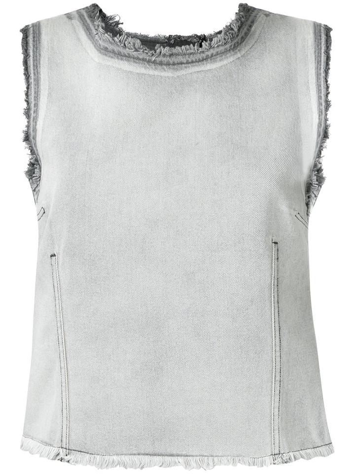 Golden Goose Deluxe Brand - Denim Tank - Women - Cotton - M, Grey, Cotton