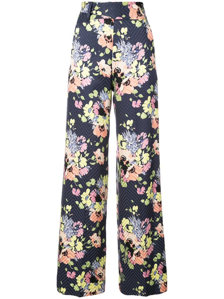 Jill Stuart Kelsey Floral Trousers - Black
