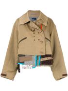 Kolor Patchwork Fitted Jacket - Brown