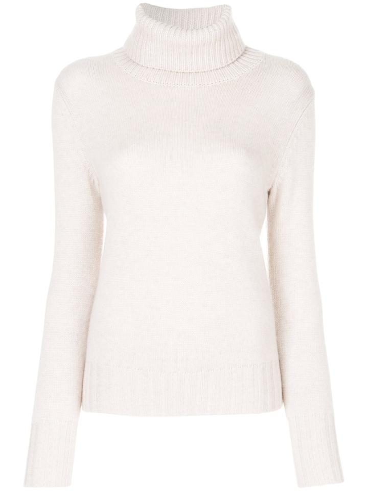 N.peal Chunky Roll Neck Jumper - Nude & Neutrals