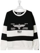 Boy London Kids Teen Two Tone Sweatshirt - Black
