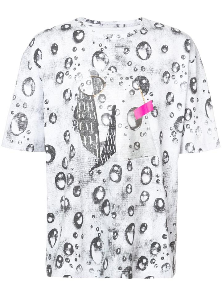 Rochambeau Water Droplet Print T-shirt - Grey