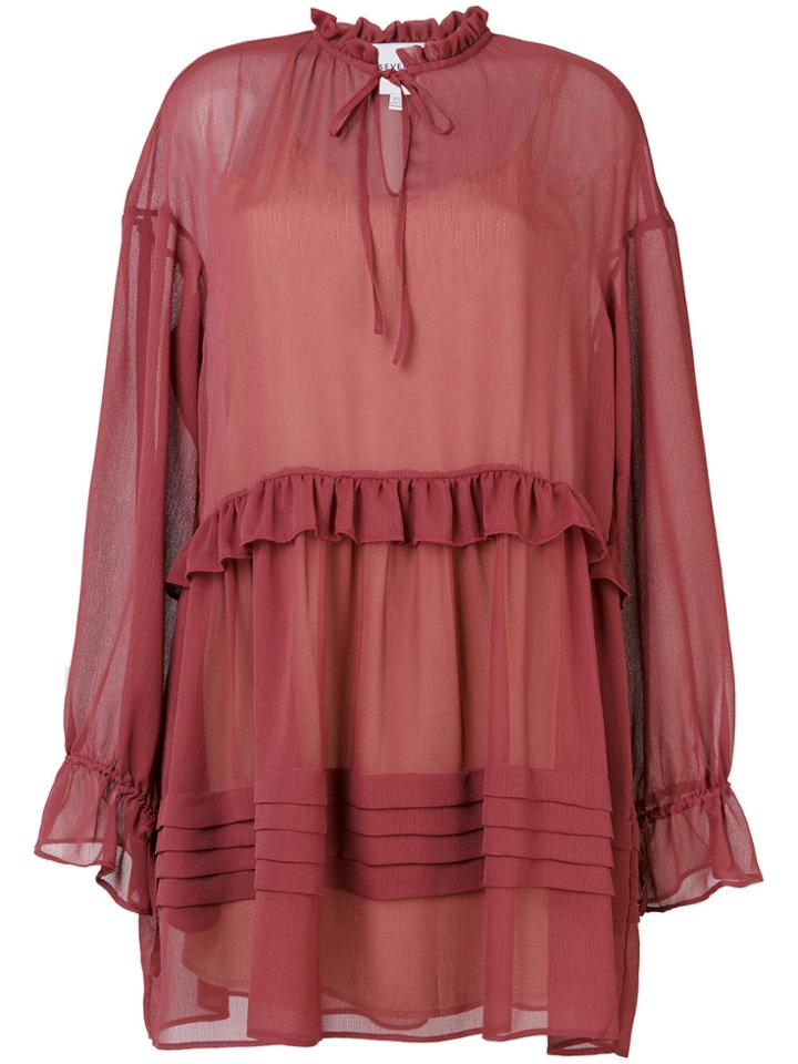 Perseverance London Drop Waist Mini Dress - Red
