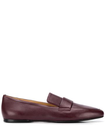 Leqarant Leather Moccasin Loafers - Purple