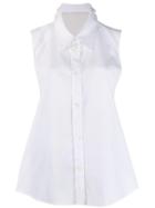 Maison Margiela Sleeveless Open Back Shirt - White
