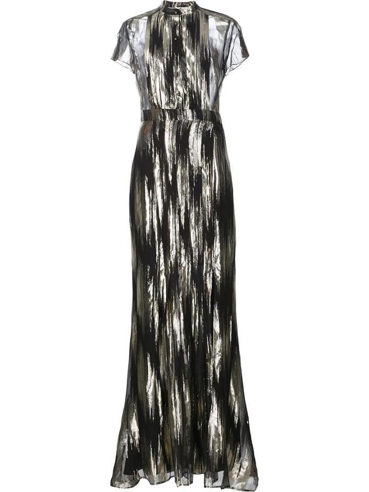 Emanuel Ungaro Shortsleeved Gown, Women's, Size: 38, Grey, Silk/polyester