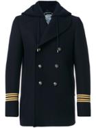 Gucci Dragon Emroidered Peacoat - Blue