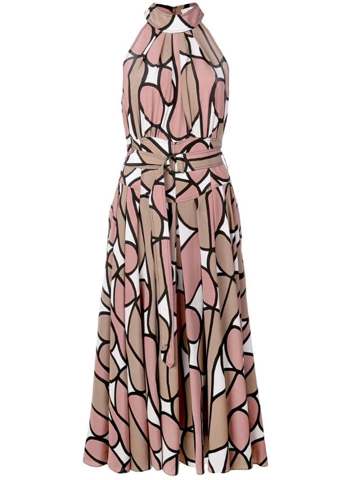 Diane Von Furstenberg Printed Midi Dress - Brown