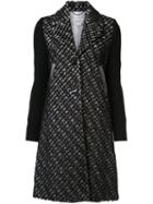 Dorothee Schumacher 'graphic Harmony' Coat, Women's, Size: 1, Black, Cotton/polyamide/polyester/polyacrylic