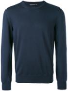 Alexander Mcqueen - Knitted Sweater - Men - Silk/wool - S, Blue, Silk/wool