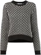 T By Alexander Wang Contrasting Cable Knit Sweater