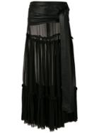 Andrea Bogosian Paraty Couture Silk Midi Skirt - Black