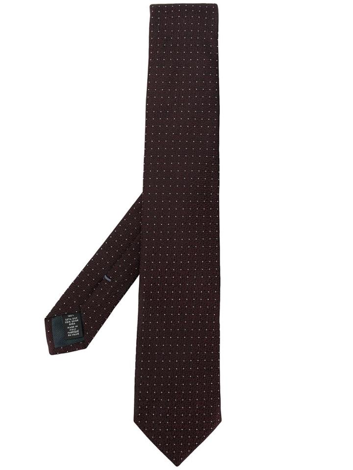 Ermenegildo Zegna Dot Pattern Tie - Brown