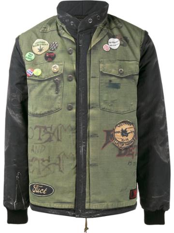 Neighborhood - Fuct Bomber Jacket - Men - Acrylic/nylon/polyester/wool - M, Green, Acrylic/nylon/polyester/wool