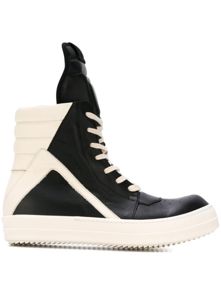 Rick Owens Geobasket Hi-top Sneakers, Men's, Size: 43, Black, Leather/rubber