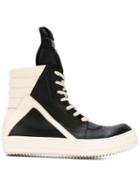 Rick Owens Geobasket Hi-top Sneakers, Men's, Size: 43, Black, Leather/rubber