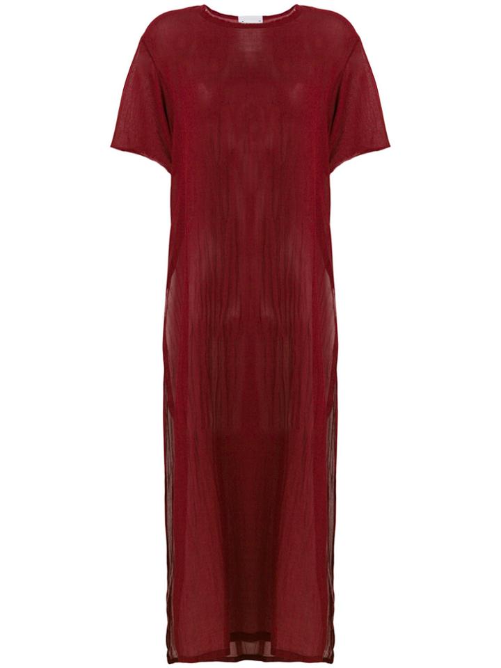 Lost & Found Rooms Long Sheer T-shirt - Red