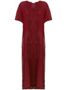 Lost & Found Rooms Long Sheer T-shirt - Red