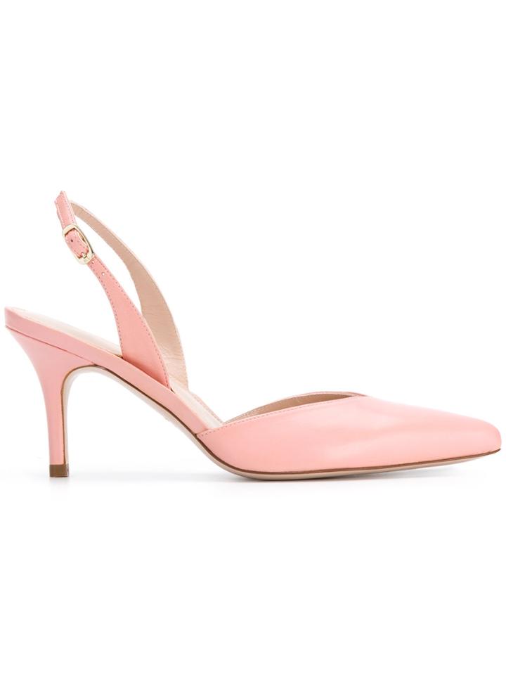 Stuart Weitzman Sleek Slingback Pumps - Pink & Purple