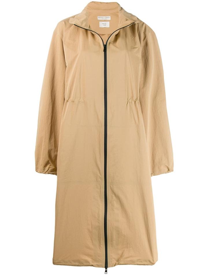Bottega Veneta Long Trench Coat - Brown