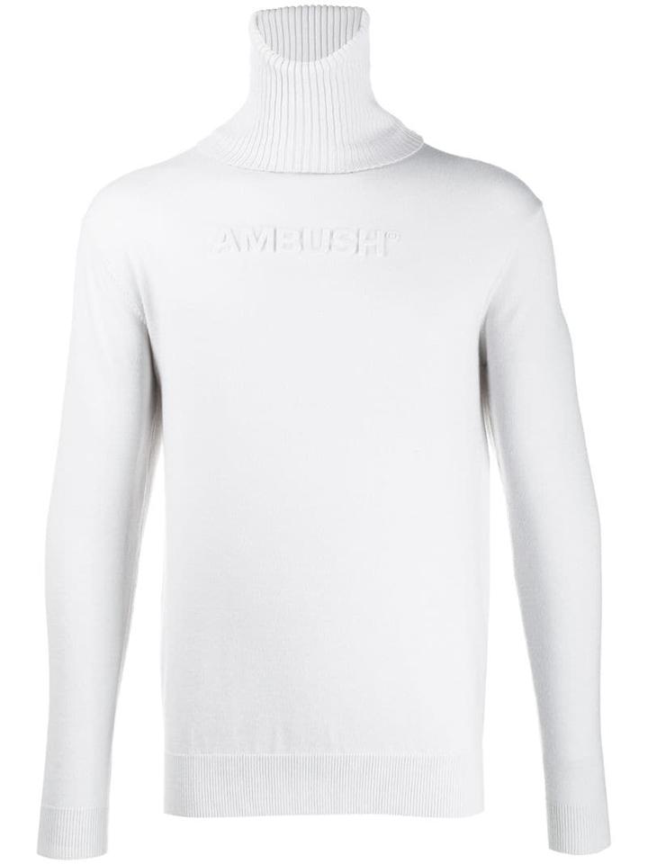 Ambush Textured Logo Jumper - White