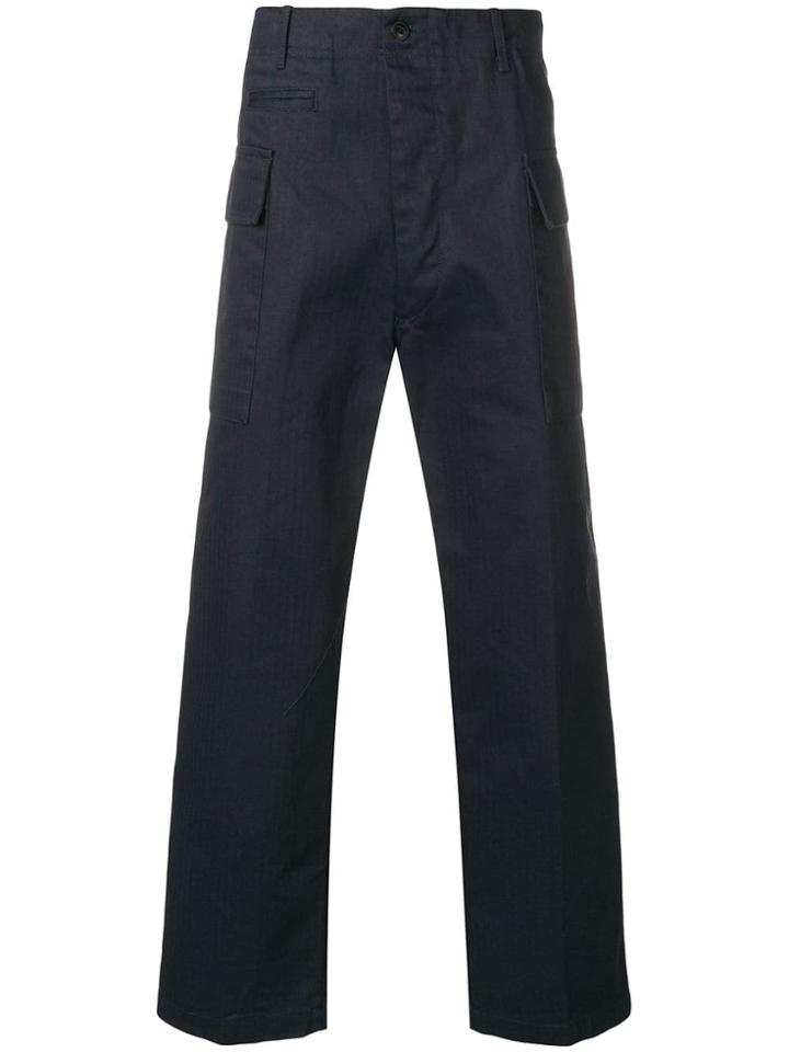 East Harbour Surplus High Waisted Straight Leg Trousers - Blue