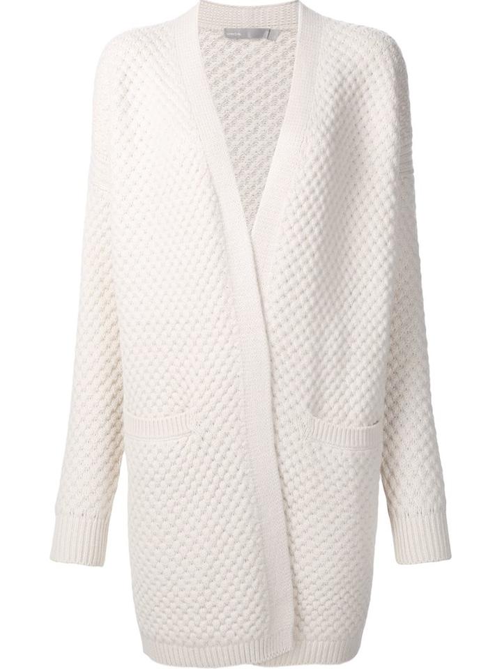 Vince Jacquard Cardi-coat, Women's, Size: Small, White, Wool/yak
