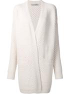 Vince Jacquard Cardi-coat, Women's, Size: Small, White, Wool/yak