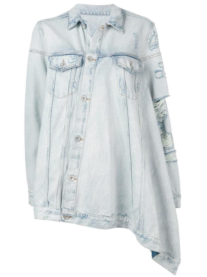 Unravel Project Distressed Denim Jacket - Blue