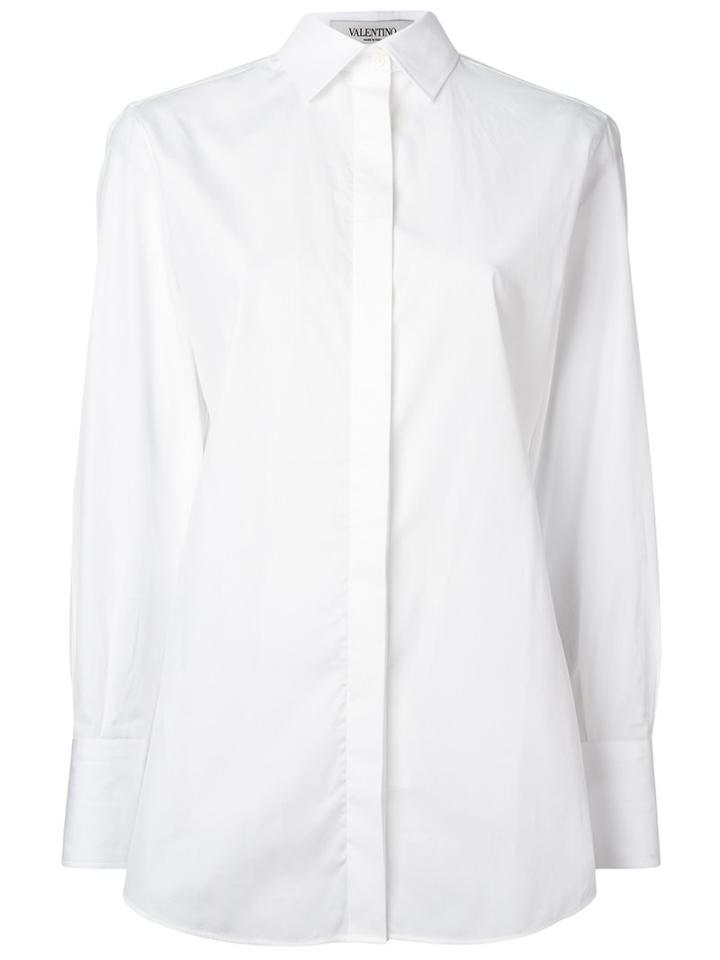Valentino Classic Shirt, Women's, Size: 42, White, Cotton