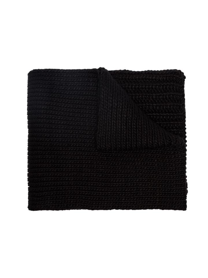 Y-3 Chunky Knit Logo Scarf - Black
