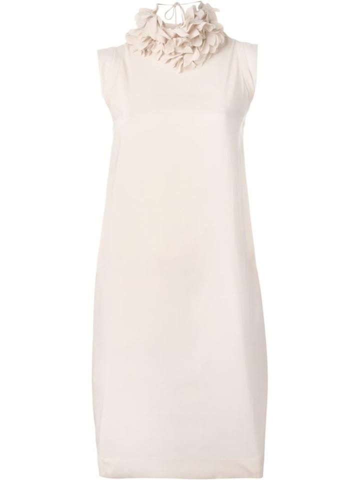 Brunello Cucinelli Ruffle Collar Dress, Women's, Size: M, Pink/purple, Silk/spandex/elastane