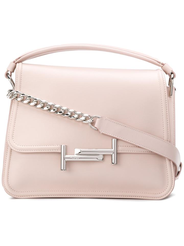 Tod's Double T Messenger Bag - Pink & Purple
