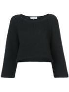 Apiece Apart Loose-knit Cropped Sweater - Black